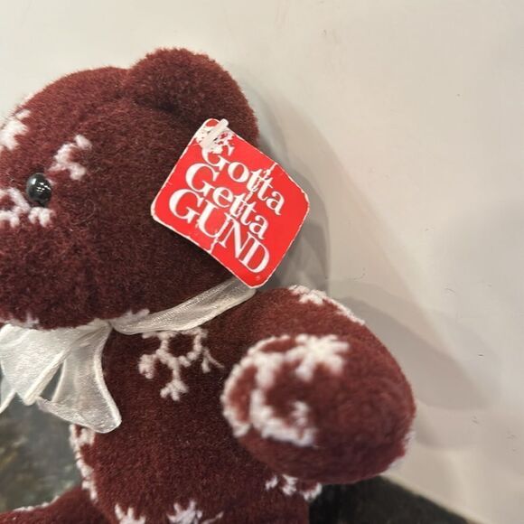 GUND Bear Noel -CHRISTMAS BEAR GOTTA GETTA 8733-Size 8" TALL Burgundy - Picture 3 of 11